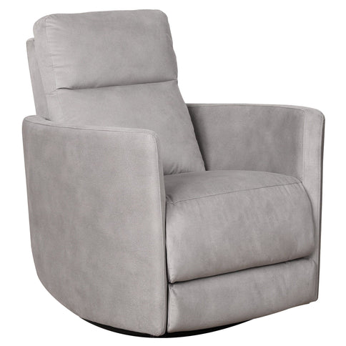 Lawson - Swivel Glider Suede Recliner Chair - Latte
