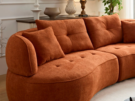 Modular Sofa, Durable Fabric, Solid Wood Frame, High Density Sponge Padding, Seating For 4