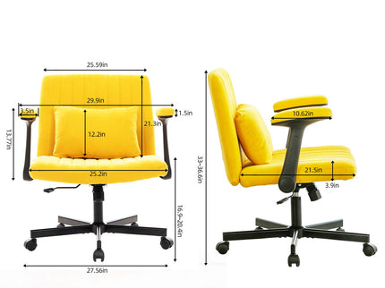 Criss Cross Armrest Office Chair With Wheels
