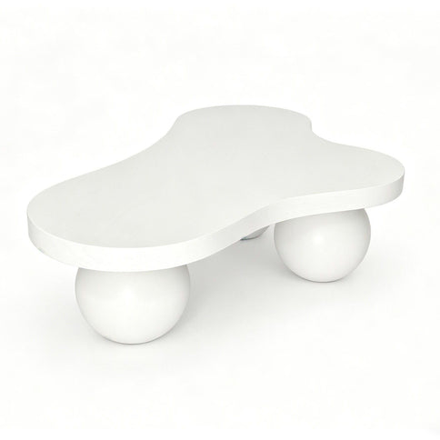 Cloud Shaped Coffee Table With 3 Ball Legs For Living Room