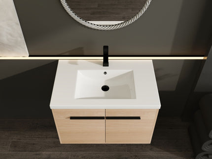 Bathroom Vanity Set With Resin Countertop Sink, 2 Doors