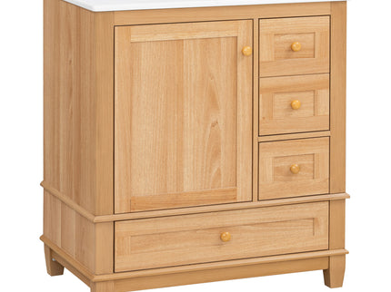 Freestanding Bathroom Vanity With Sink, Soft Close Doors & Drawers, Ample Storage - Wood