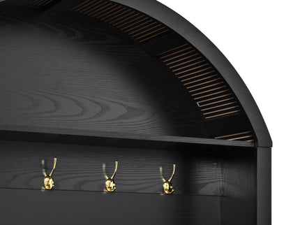 Arched Top Hall Tree With 5 Hooks