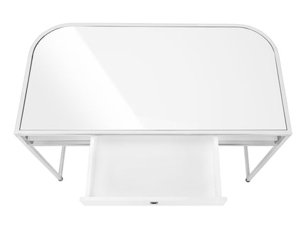 Computer Desk For Home Office, Laptop, Storage Drawers, Contemporary And Modern - White