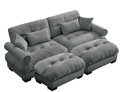Super Comfort Oversized Modular Sectional Sofa With Movable Ottoman