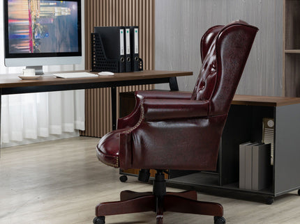 Executive Office Chair, High Back Reclining Comfortable Desk Chair With Smooth Glide Caster Wheels