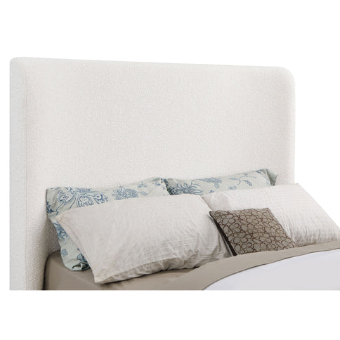 Kensington - Eastern King Sleigh Bed With Tall Wingback Headboard - Cream