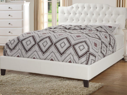 Modern Bed Frame With Tufted Upholstered Headboard