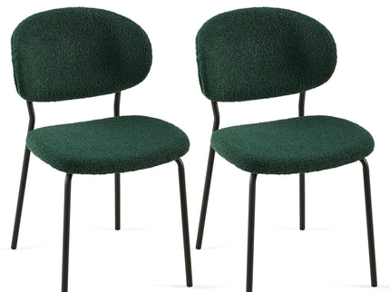 Boucle Dining Chairs, Dining Chairs With Metal Legs For Dining Room, Kitchen, Living Room
