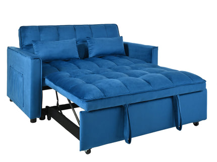 3 In 1 Pull Out Couch Convertible Sofa Bed With Reclining Backrest
