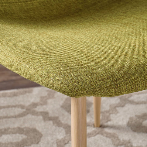 Modern Minimalist Fabric Dining Chair With Iron Legs