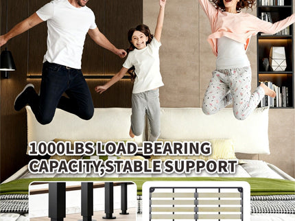 Cloud Bed Frame With Oversized Padded Movable Headboard