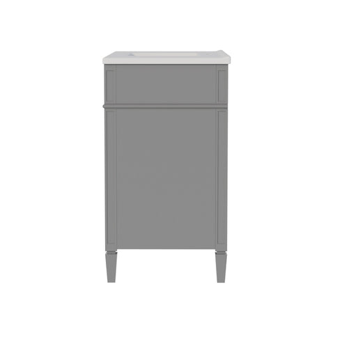 Bathroom Vanity With Top Sink, 2 Drawers, Tip Out Drawer