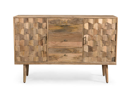 3 Drawer Sideboard With 2 Doors (KD Legs) - Natural