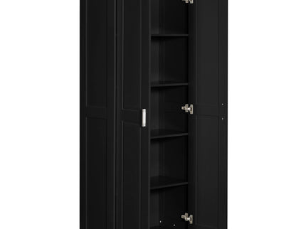 Storage Cabinet With Adjustable Shelves, 2 Doors, Rectangle Design For Bathroom