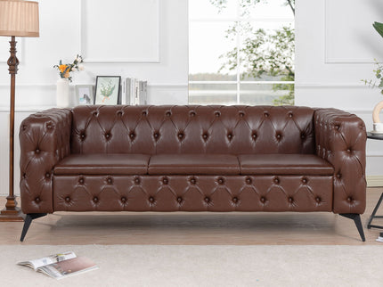 Square Arm Removable Cushion 3 Seater Sofa