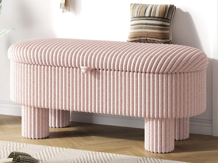 Storage Ottoman Upholstered Bench With Lift Top Storage For Bedroom