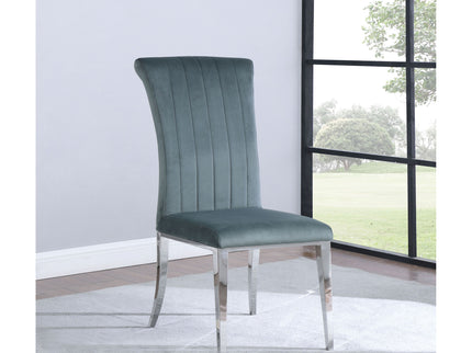 Tufted Side Upholstered Dining Chair (Set of 2) - Gray