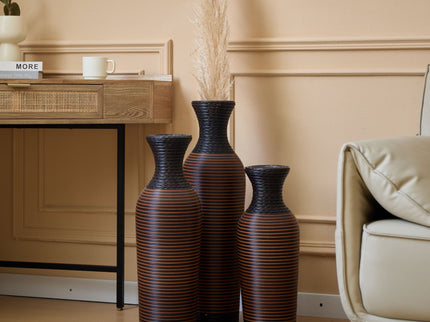 Classic And Neat Floor Vase, High Independent Flower Stand (Set of 3)