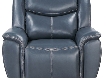 Brier - Upholstered Padded Arm Recliner Chair With Manual Recline And Pillowtop Arms - Blue
