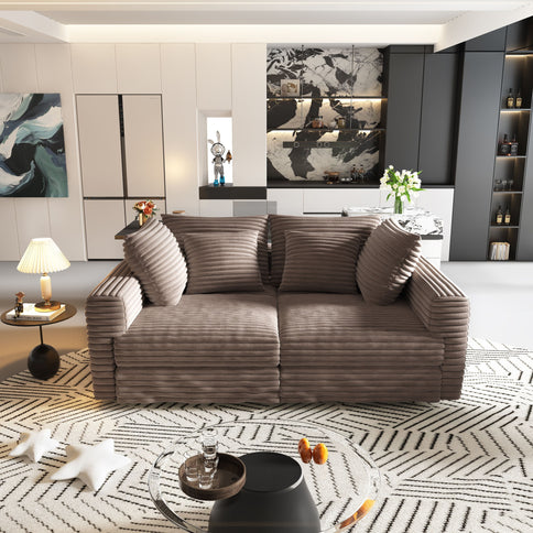 4 Seat Sofa, Deep Seat Couches With Soft Pillows