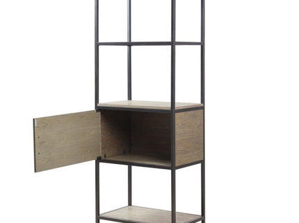 Darley - 3 Shelf Bookcase With Storage Cabinet - Gray