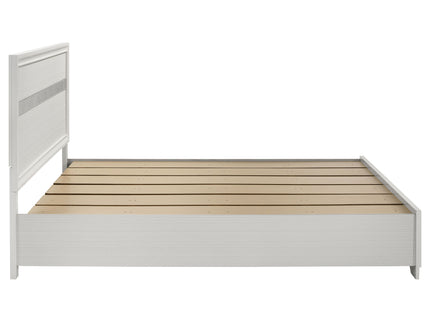California King Storage Platform Bed With 2 Drawer - White