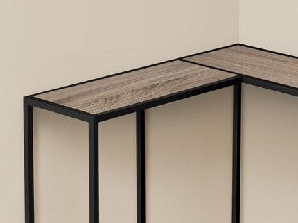 Corner Accent Console Table For Entryway, Unique L-Shaped Design