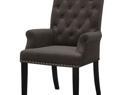 Norwich - Dining Arm Chair With Button Tufting And Rolled Top