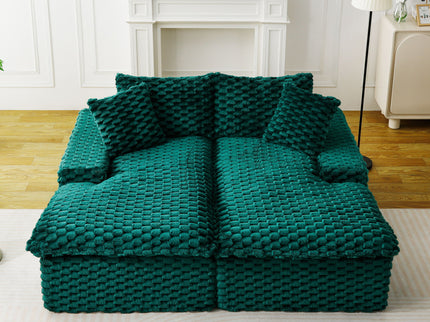 Double Chaise Lounge With Full Compressed Sponge