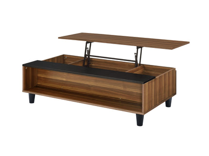 Avala - Coffee Table With Lift Top - Walnut / Black