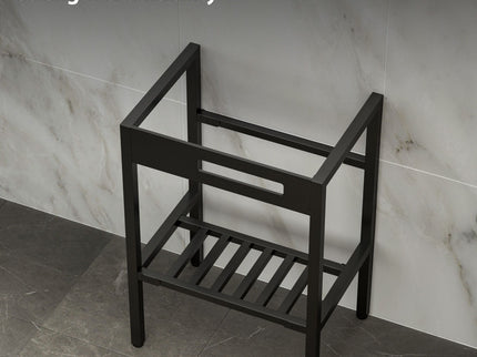 Console Sink With 304 Legs, 24" X 16.75", Wall Mounted Design - White / Black