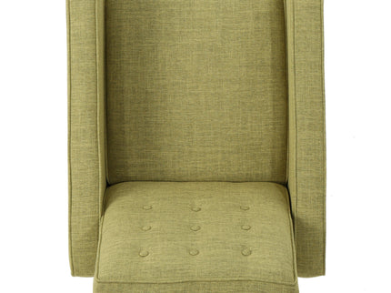 Mid-Century Modern Recliner With Button Tufted Waffle Stitch