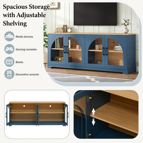 TV Stand With Semi Arched Doors