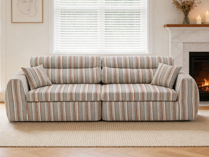 3 Seater, Couch With Throw Pillows For Living Room