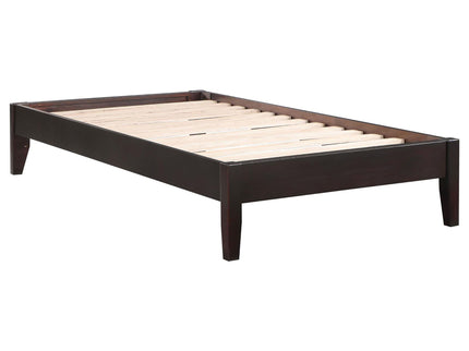 Queen Platform Bed With Tapered Legs - Brown