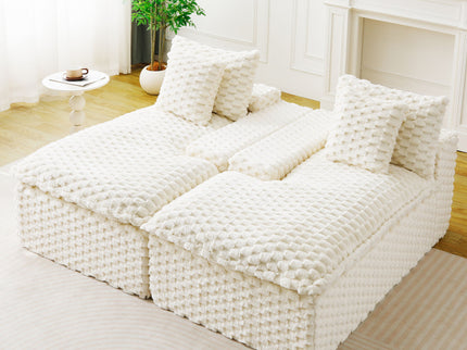 Double Chaise Lounge With Full Compressed Sponge