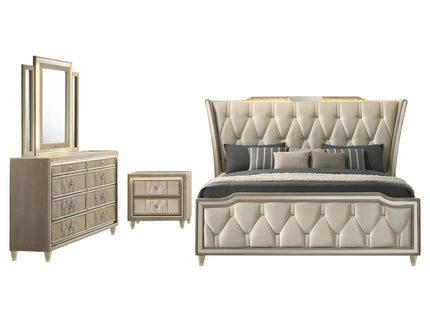 Mika - Bedroom Set With LED Lighting