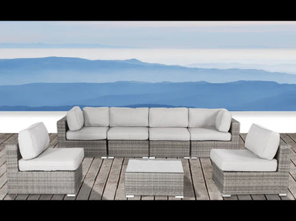 Outdoor Wicker Seating Group With Cushions