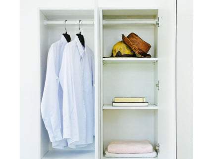 Elise - Slim Modular Closet Cabinet With Drawers - White