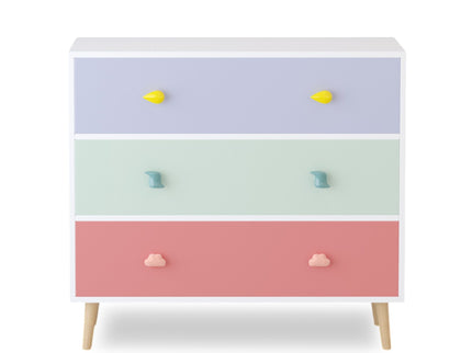 3 Drawer Dresser, Storage Cabinet With Anti Tip Safety
