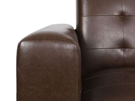 Langseth - Contemporary Tufted Pushback Recliner - Dark Brown