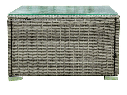 4 Piece Patio Sectional Wicker Rattan Outdoor Furniture Sofa Set With Storage Box