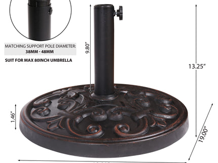 Gobi - Resin Umbrella Base - Bronze