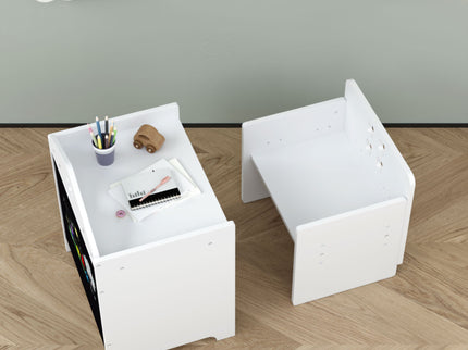 Montessori Weaning Table And Chair Set, Toddler Table With Adjustable Height - White