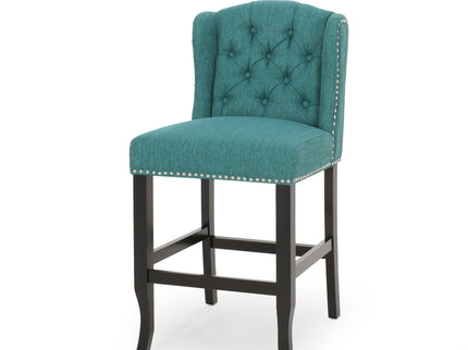 Vienna - Fabric Tufted Counter Stool With Nailhead Accents (Set of 2)