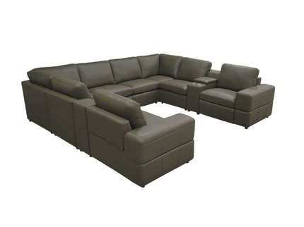 Upholstered Large Arms Sectional With Recliner Seats