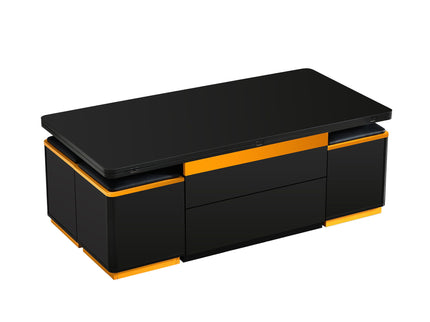 Lift Top Coffee Table With 4 Storage Stools