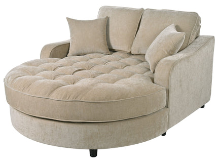Modern Chaise Lounge Upholstered Sofa Couch With Tufted Seat And Detachable Pillows For Living Room