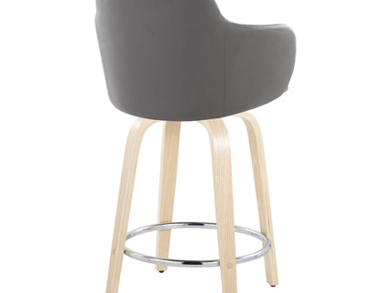 Boyne - Contemporary Fixed Height Counter Stool & Swivel With Round Footrest (Set of 2)